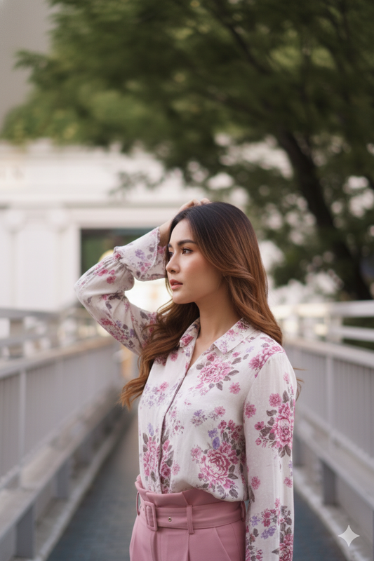 indian-model-floral-shirt-pink-trousers-street-style