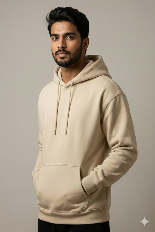 Premium Heavyweight Black Cotton Hoodie - Ultra Soft Fleece | Relaxed Fit