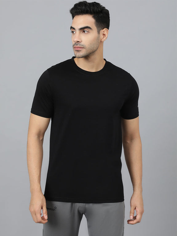 100% Cotton Printed Black t-shirt for Man - EDApparels