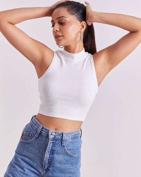 EDApparels-WomenRibbedSlimfitWhiteTankTop1