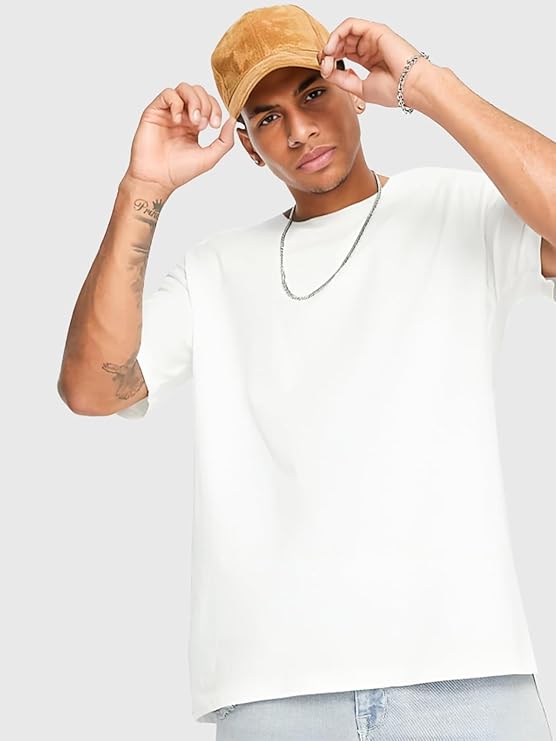 EDApparels-Cotton Oversized White t shirt for men