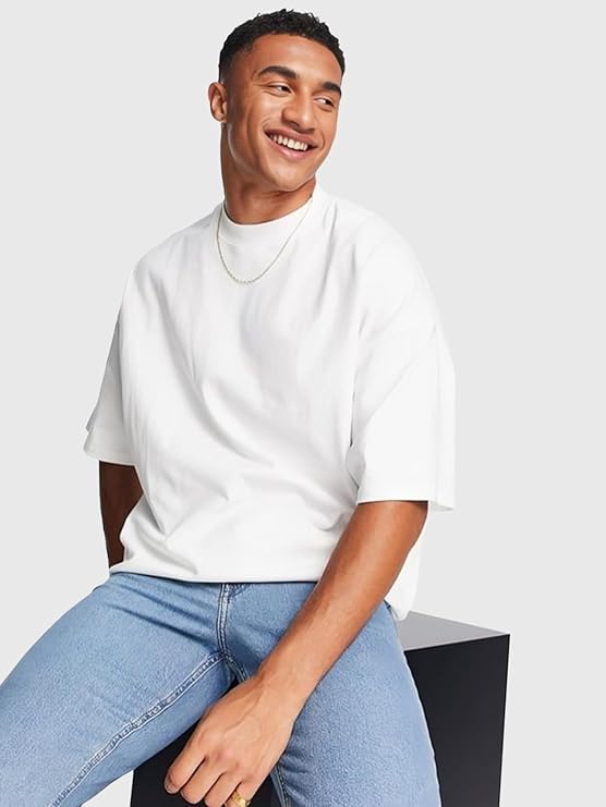 EDApparels-Cotton Oversized White t shirt for men