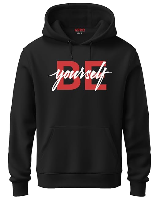 EDApparels Be Yourself Printed Hooded Sweatshirt for Men & Women - EDApparels