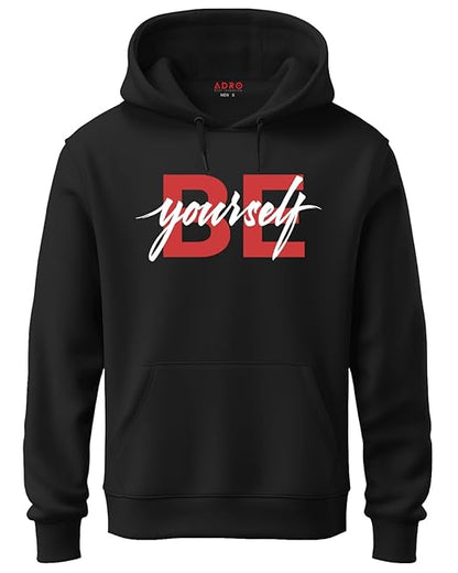 EDApparels Be Yourself Printed Hooded Sweatshirt for Men & Women - EDApparels