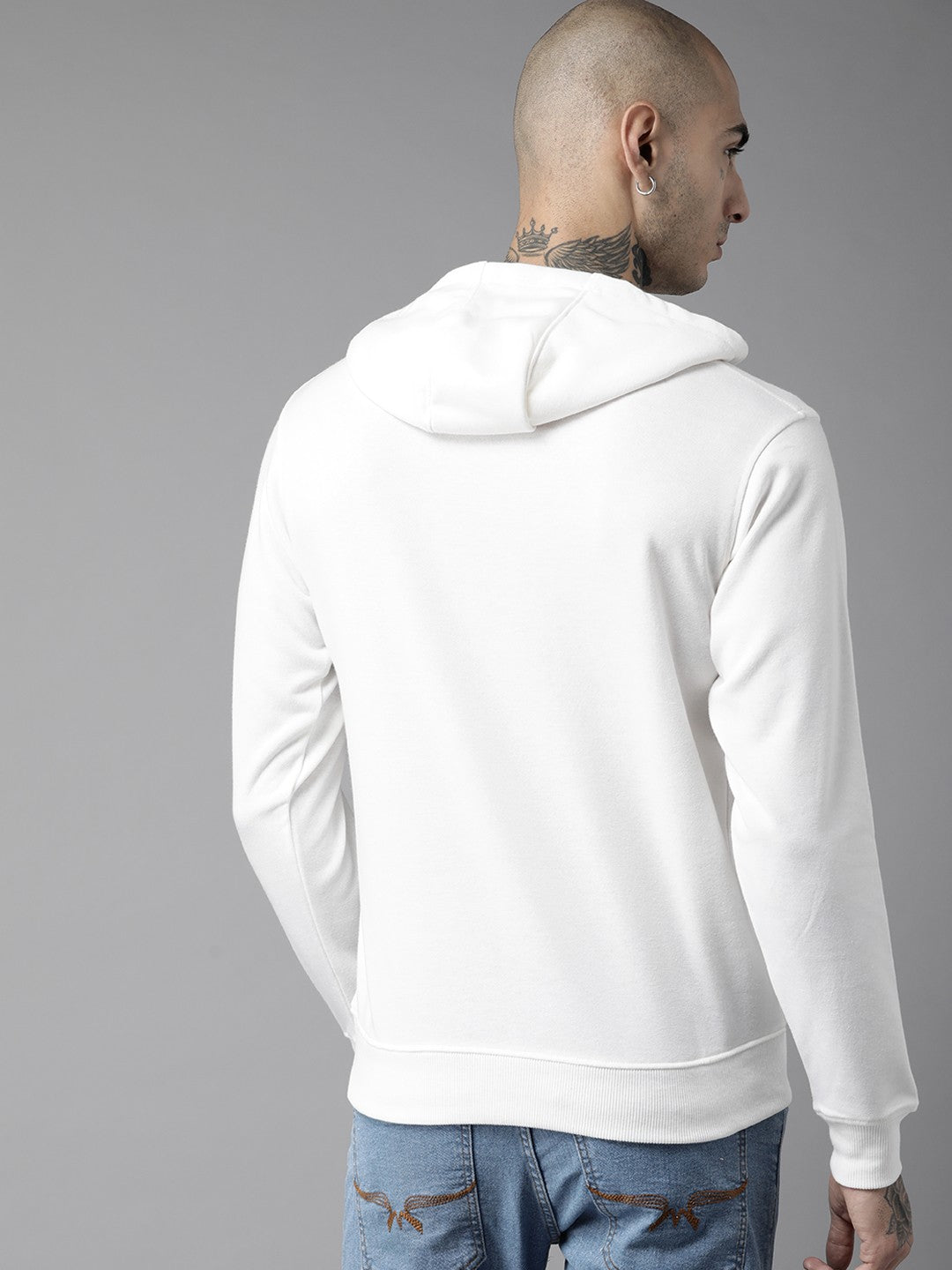 EDApparels Solid White Sweatshirt for Men & Women