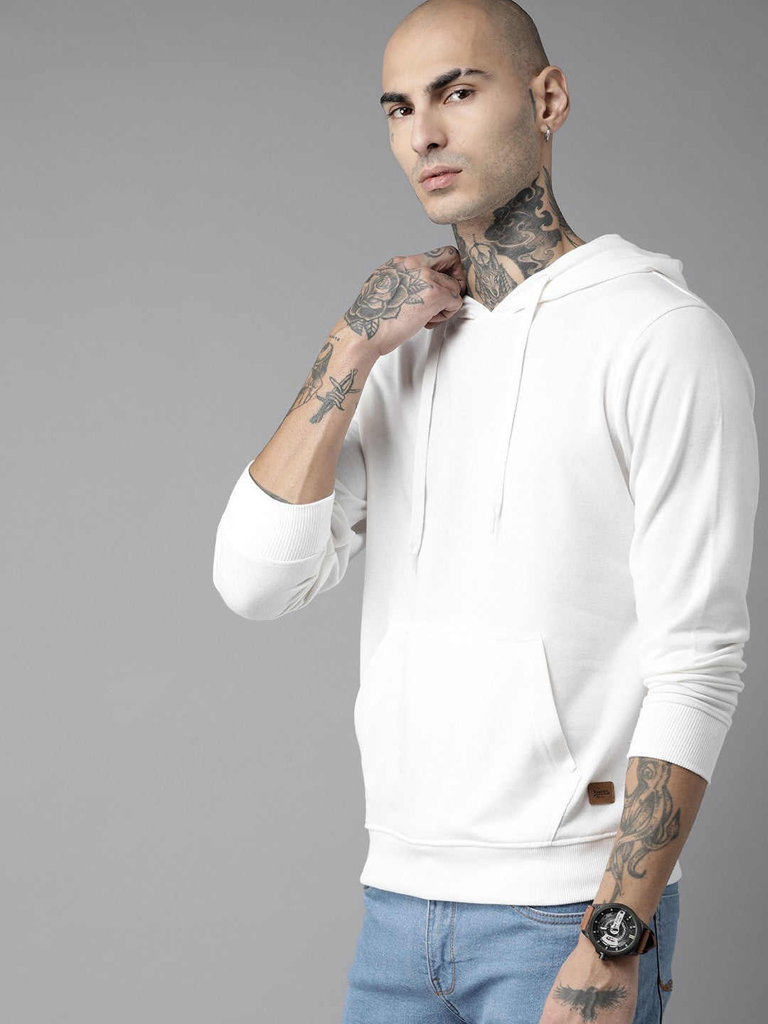 EDApparels Solid White Sweatshirt for Men & Women