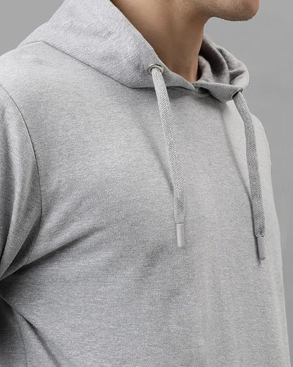 EDApparels New York Printed Hooded Grey Sweatshirt for Men