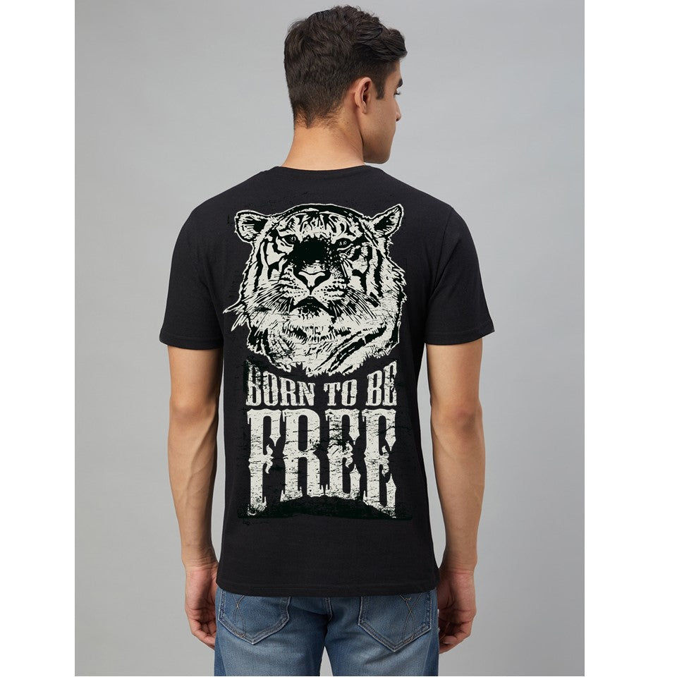 100% Cotton Printed Black t-shirt for Man - EDApparels