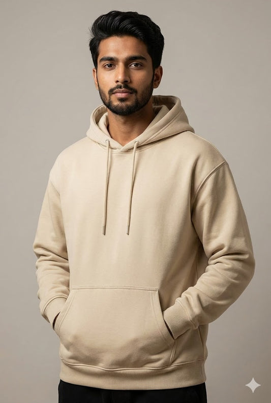 Premium Heavyweight Black Cotton Hoodie - Ultra Soft Fleece | Relaxed Fit